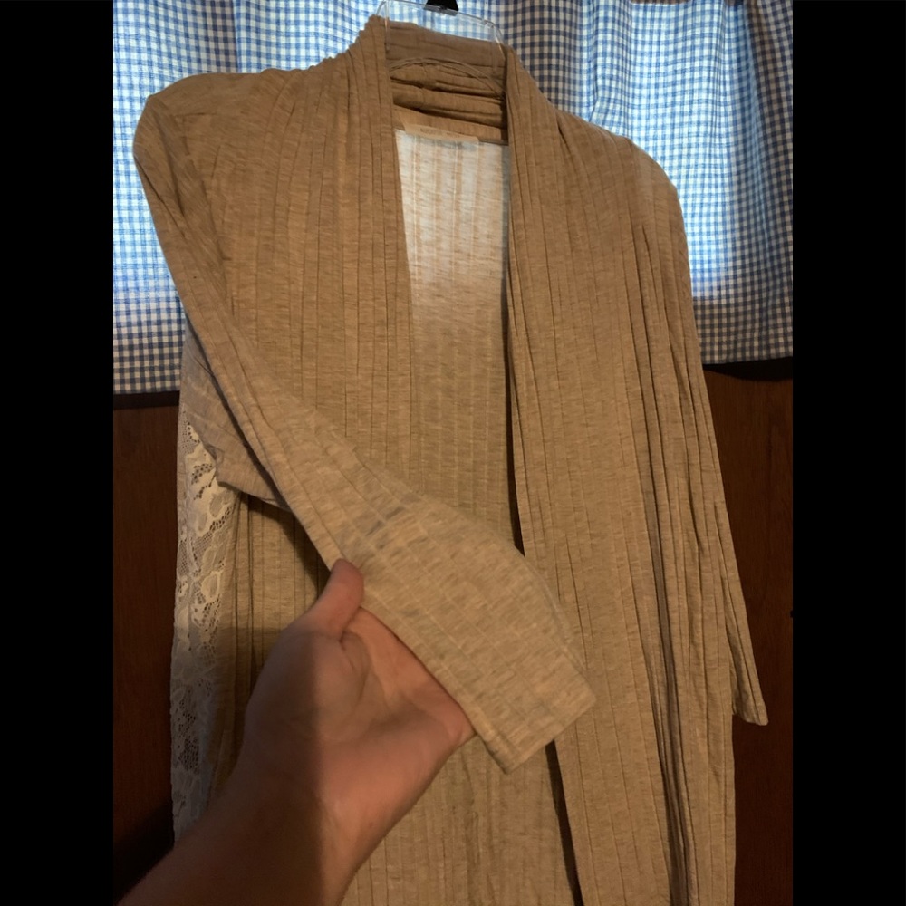August Mist Cardigan with Lace Sides   Size L